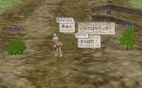 エシャロットは　バナナを　６こ　ぬすまれた！