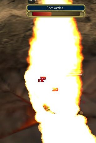 炎トラップモロ直撃