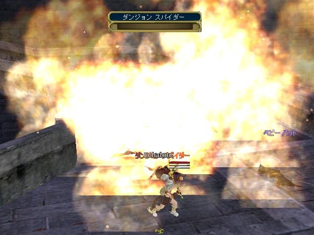 ダンジョンスパイダーマッ「ギャー！」